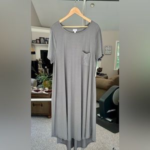 Lularoe size 3x solid gray dress